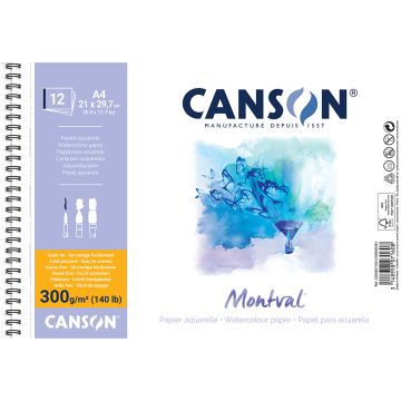 Canson Montval Pads Spiral Bound 300g - A4