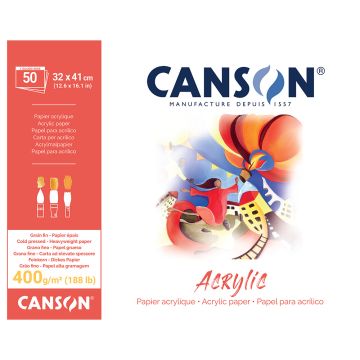 Canson Acrylic 400gsm Paper Block 32 x 41 cm
