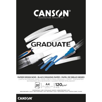 Canson Graduate Black Drawing Pad A4 - C400110386