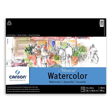 Canson Montval Watercolor Tape-Bound Pad - 10"x15" -- 100511052