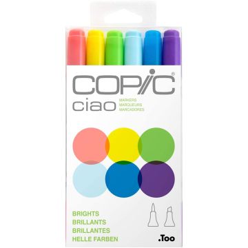 Copic Ciao Marker - 6 Color Set - Brights 3607