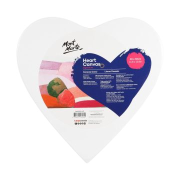 Mont Marte Canvas Heart Shaped 30x30cm