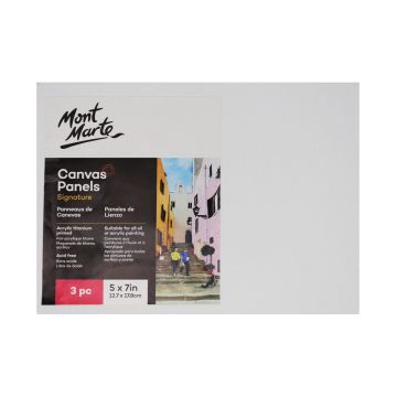 Mont Marte Canvas Panels Pack 3 12.7x17.8cm