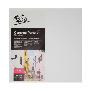 Mont Marte Canvas Panels Pack 2 20.4x20.4cm