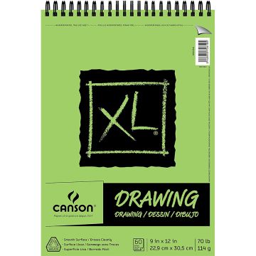 Canson XL Series Drawing Top Spiral 9" x 11" - 100510936