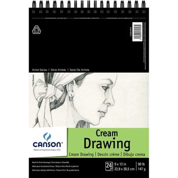 Canson Artist Series Classic Cream Drawing Pad 9" x 11"
