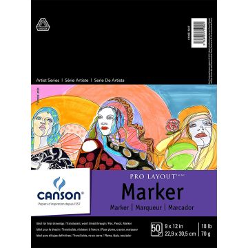 Canson Artist Series Pro Layout Marker Pad 9" x 11" - 100511047