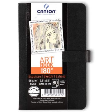 Canson 180 Degree Art Book Paper Pad, Hardbound, 3.5 x 5.5 Inch