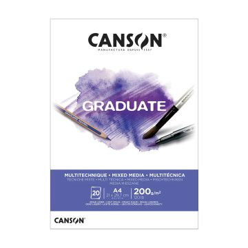 Canson Graduate White Mixed Media 200 gsm A4