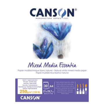 Canson Mixed Media Essentia Artist Pad, 250g A4