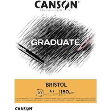 Canson Graduate Bristol 180gsm A3 Paper, Very Smooth - 400110384