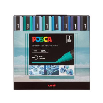 Posca Paint Marker Set PC-5M 8 Cool Tones