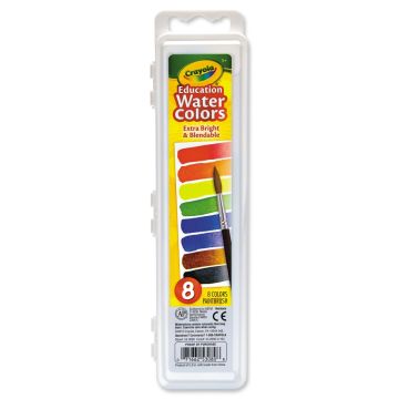Crayola Education Watercolor Paint Set, Assorted Colors, Child, 8 Count