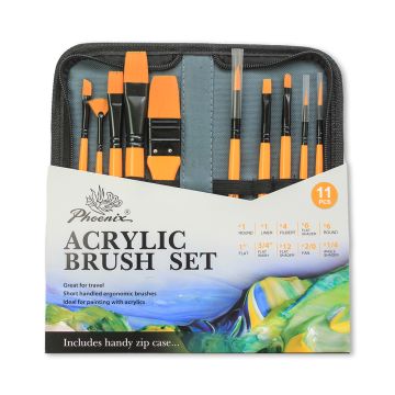 Phoenix Acrylic Brush Set of 10 pcs