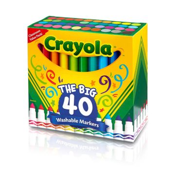 Crayola Ultra-Clean Washable Markers, set of 40