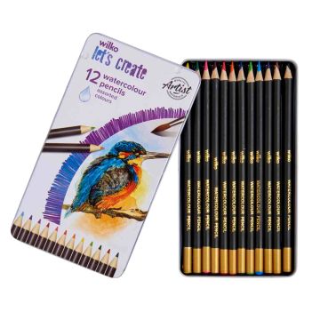 Wilko Artist 12 colour  Tin Watercolour Pencil