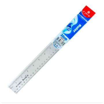 Ruler Plastic 30cm Yalong - YL88131-30