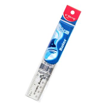 Ruler Plastic 15cm Yalong - YL88131-15