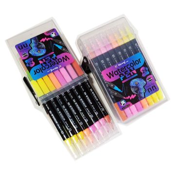 Watercolor pen Twin tip professional color Yalong - YL221813-24