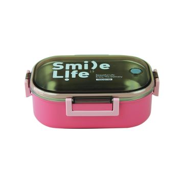 Smile Life Lunch Box - Pink Tedemei