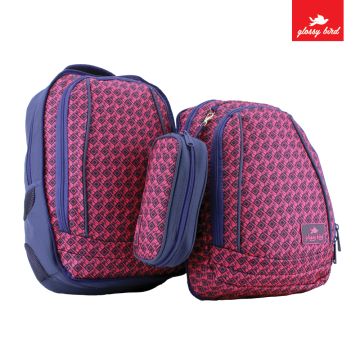 Backpack Glossy Bird Dark Pink 2089