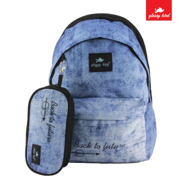 Backpack Glossy Bird Blue 2093