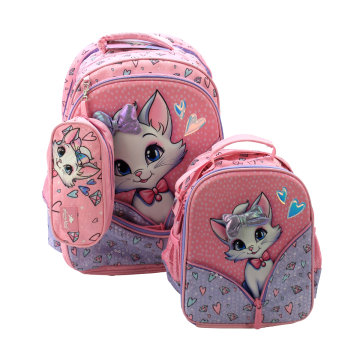 حقيبة مدرسية لامعة بطائر 17 بوصة GB5204 Cat