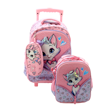 مجموعة حقيبة مدرسية لامعة بشكل طائر - 17 بوصة GB5204T