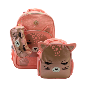 School Bag Glossy Bird 17 Inch GB5234 Cat