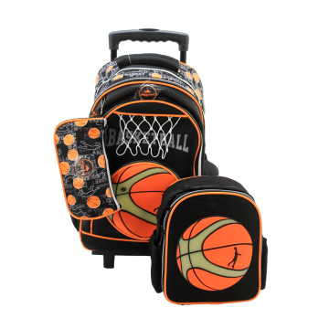 حقيبة ظهر مدرسية لامعة بطبعة طائر 18 بوصة GB5249T