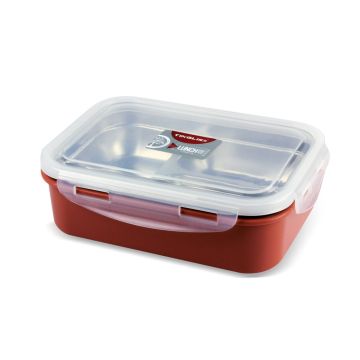 Lunch Box with 3 Conpartments - Pink- 8108