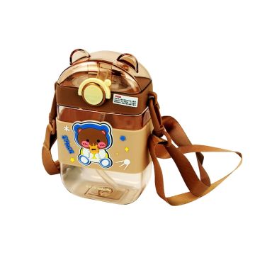 Water Bottle Cute Design ST-YIBEN - Brown 470 ML