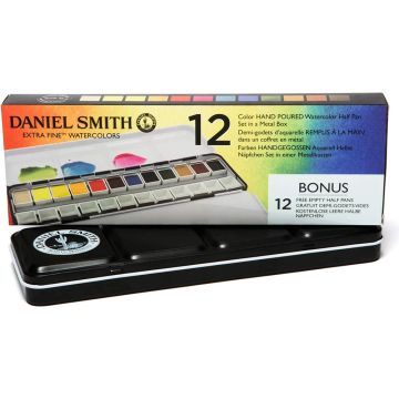 Daniel Smith Extra Fine Watercolor Half Pan Sets of 12