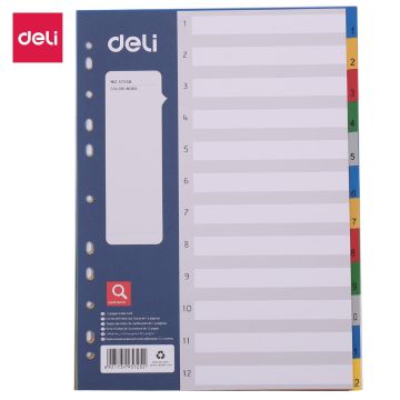 Dividers 1-12 PP A4 Deli - 5725A