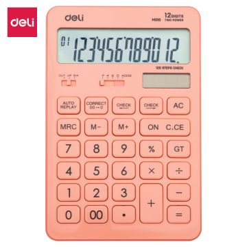 Calculator 12 Digits Touch Desktop Red Deli 