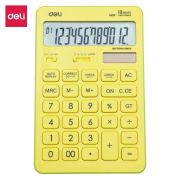 Calculator 12 Digits Touch Desktop Green Deli