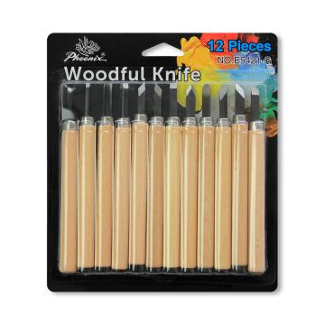 Phoenix Wood Carving Tools Set of 12 E5421-G