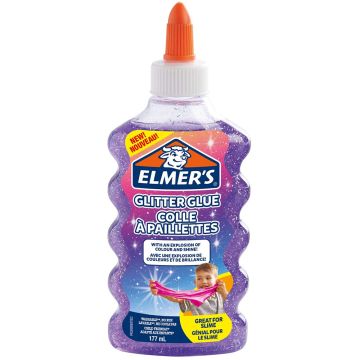 Elmer's Glitter Glue, Purple, 177 mL, Washable and Kid Friendly