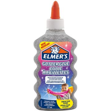 Elmer's Glitter Glue, Silver, Washable and Kid Friendly 177ml - 2550