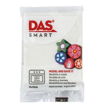 Das Smart Polymer Clay 57g White Glitter - F321301