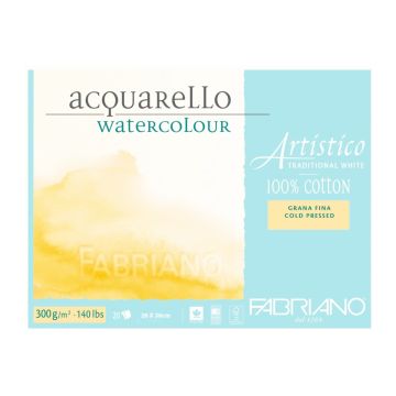 Artistico 300G. Cold Press 20 Sheet Block 10" X 14" Fabriano - 19100564