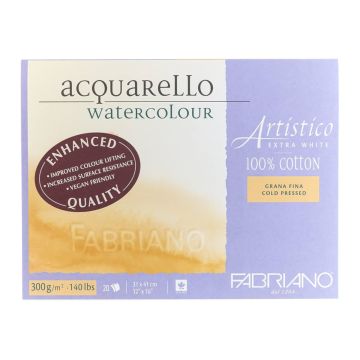 Artistico Watercolor Pad Extra white Cold pressed 300gsm | 31x41cm | 19313141 Fabriano