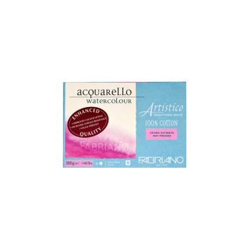 Artistico Watercolor Pad Traditional White Hot Pressed 300gsm | 12.5x18cm | 19001218 Fabriano