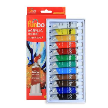 Acrylic Colour Set of 12x12ml - Funbo