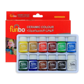 Ceramic Colour Set of 12x15ml - Funbo