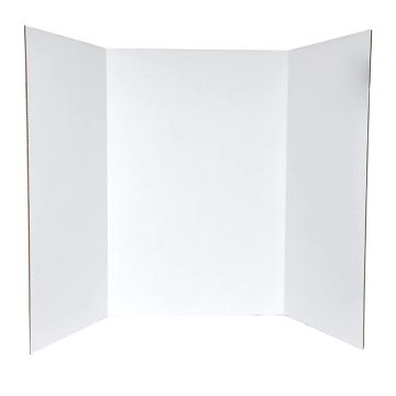 Tri Fold Display Project Board White - 36 x 48 inches