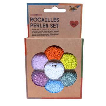 Rocailles Beads Set, Mixed Colours 90G