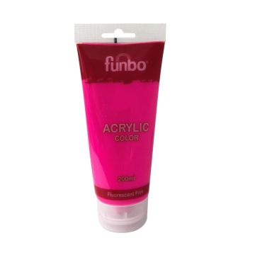 Funbo Acrylic Tube 200 ml Fluorecent Pink
