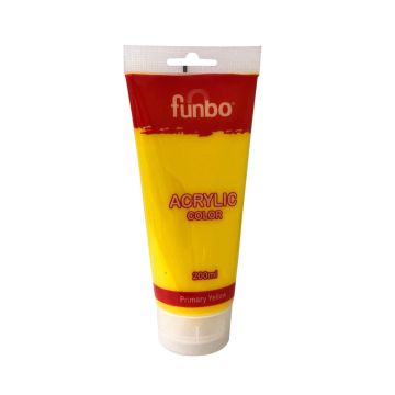 Funbo Acrylic Tube 200 ml Primary Yellow