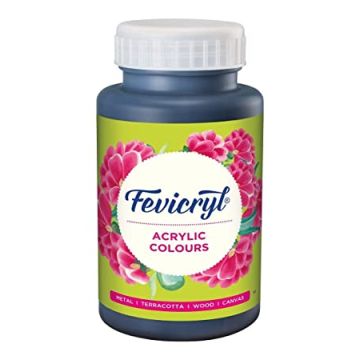 Acrylic Colors 500ml Black-02 - Fevicryl